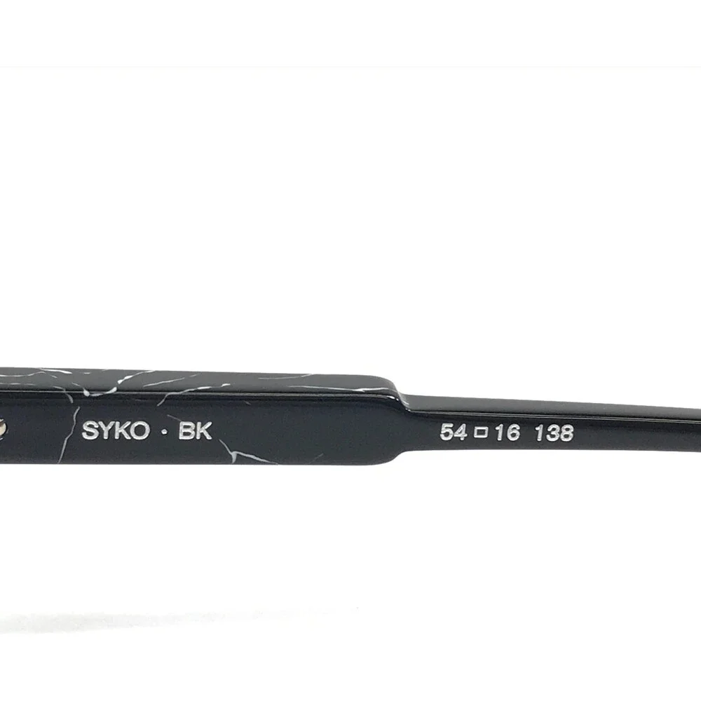 Etnia Barcelona Eyeglasses Frames SYKO BK Black Aviator Full Rim 54-16-138